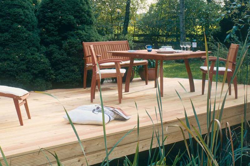 Terrasse aus Echtholzdielen, Sibirische Lärche von Mocopinus Terrasse aus Echtholzdielen, Sibirische Lärche von Mocopinus